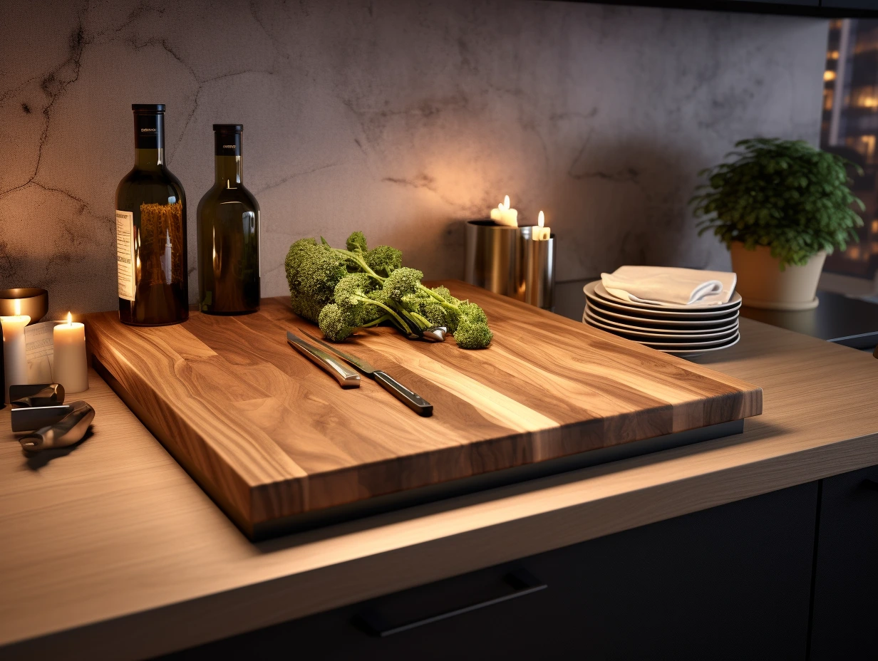 Herdabdeckung aus Holz