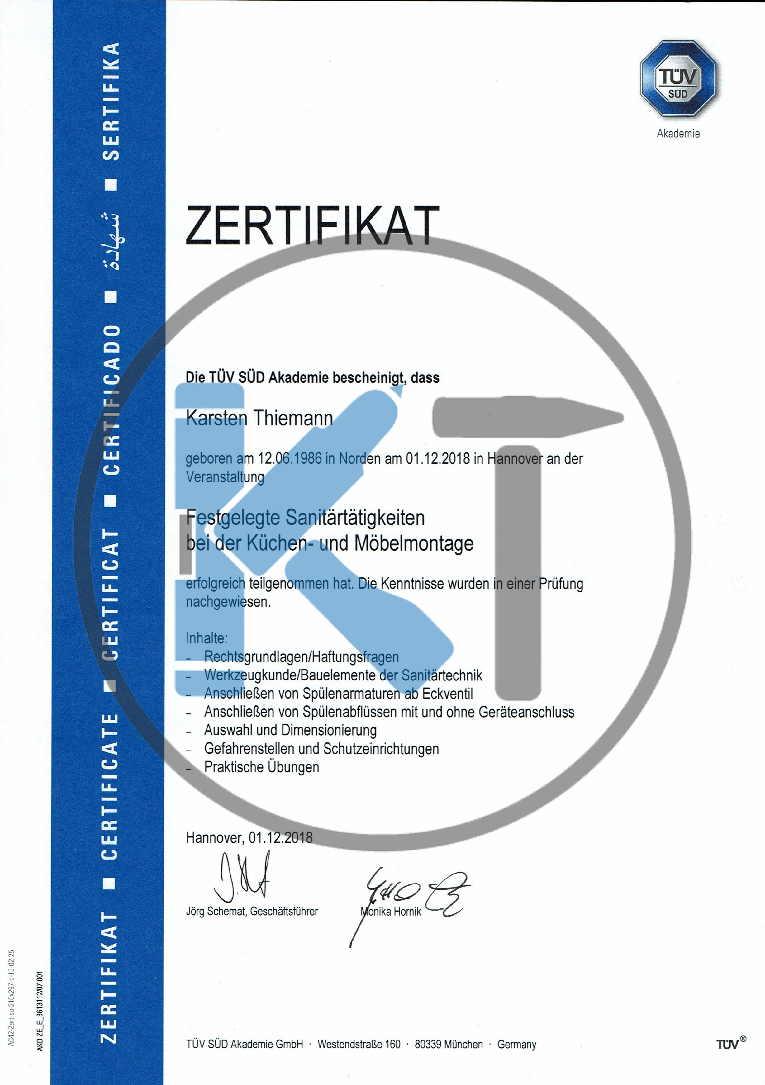 Fachgerechte Wasser- und Elektroanschlüsse bei der Küchenmontage